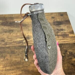 Swedish Army Canteen Drinking Bottle Flask Military Surplus WW2 Wool Cover